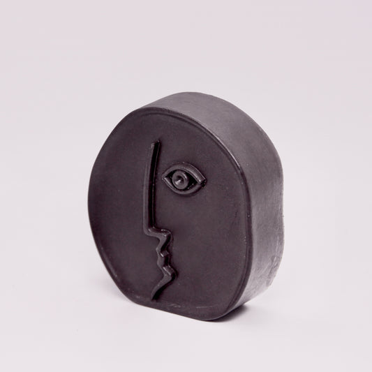 Concrete Face Mini Type II Sculpture - Black