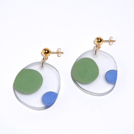Geo Concrete Bubble Earrings - Type II