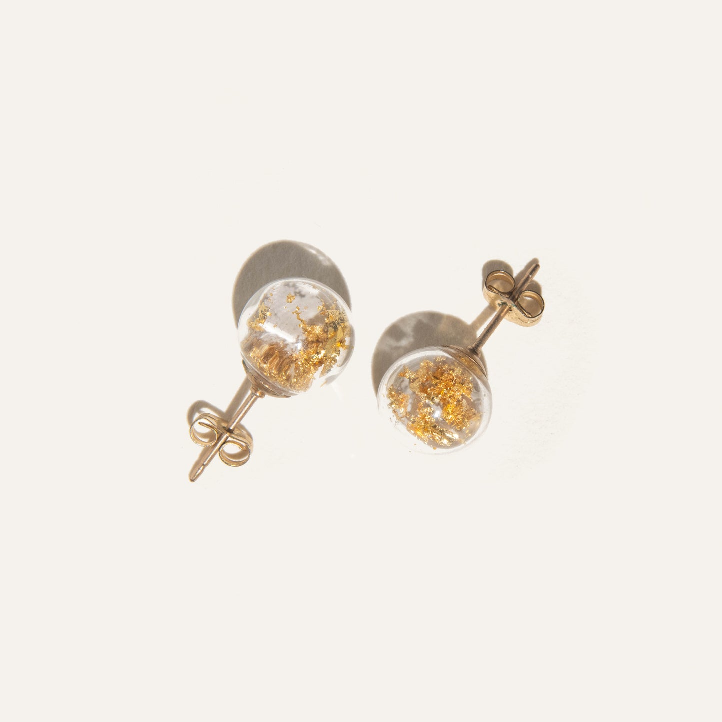 Concrete Glass Sphere Studs - Small - Grey