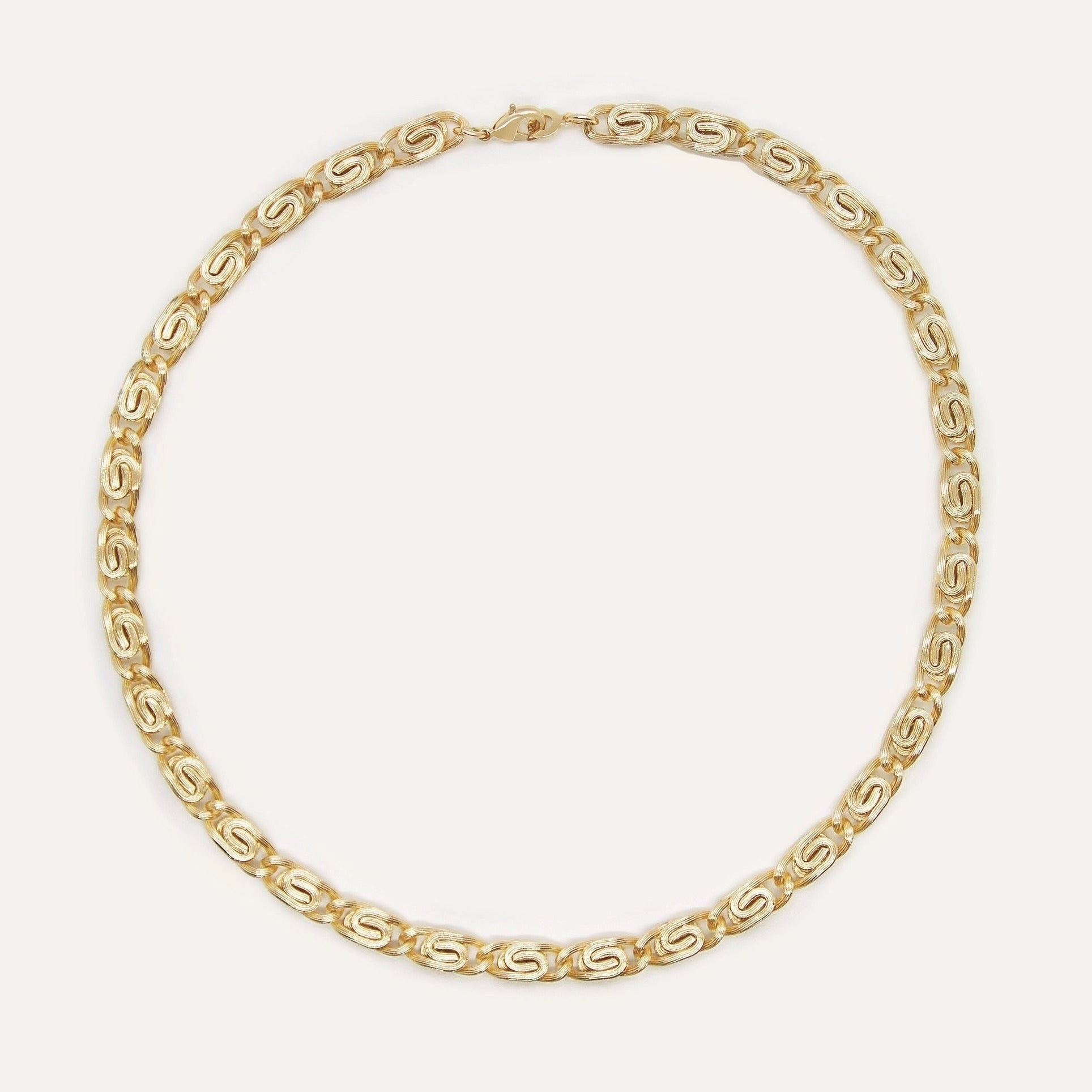 Gold Petal Link Chain Necklace - 18in