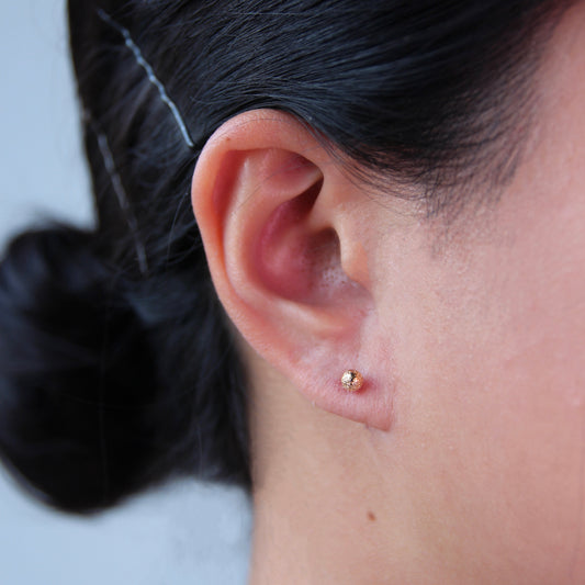 Gold Stardust Ball Studs - 4mm