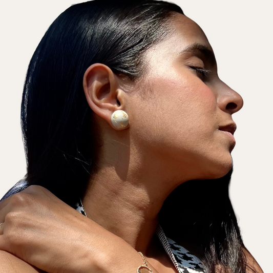 Globe Concrete Earrings - Grey