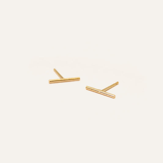 Gold Bar Studs