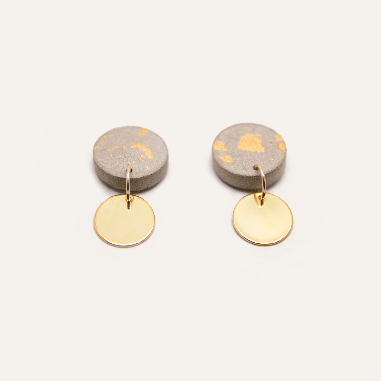 Dangling Balloon Concrete  Earrings - Grey