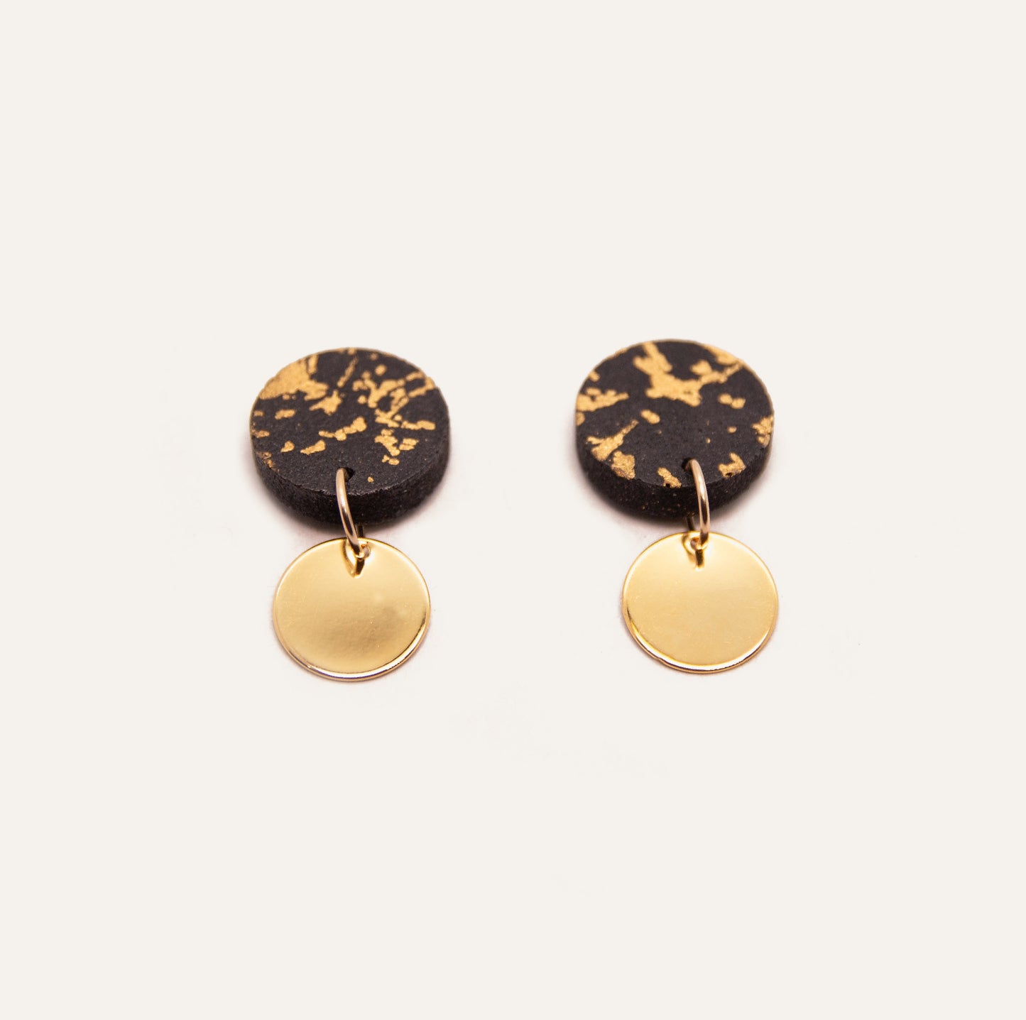 Dangling Balloon Concrete Earrings - Black