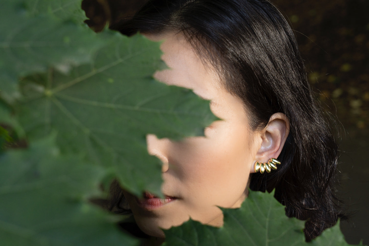 Golden Foliage Earrings