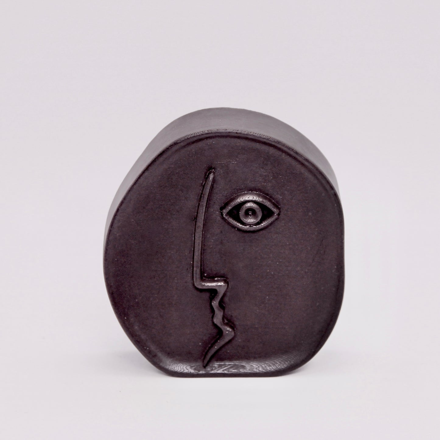 Concrete Face Mini Type II Sculpture - Black