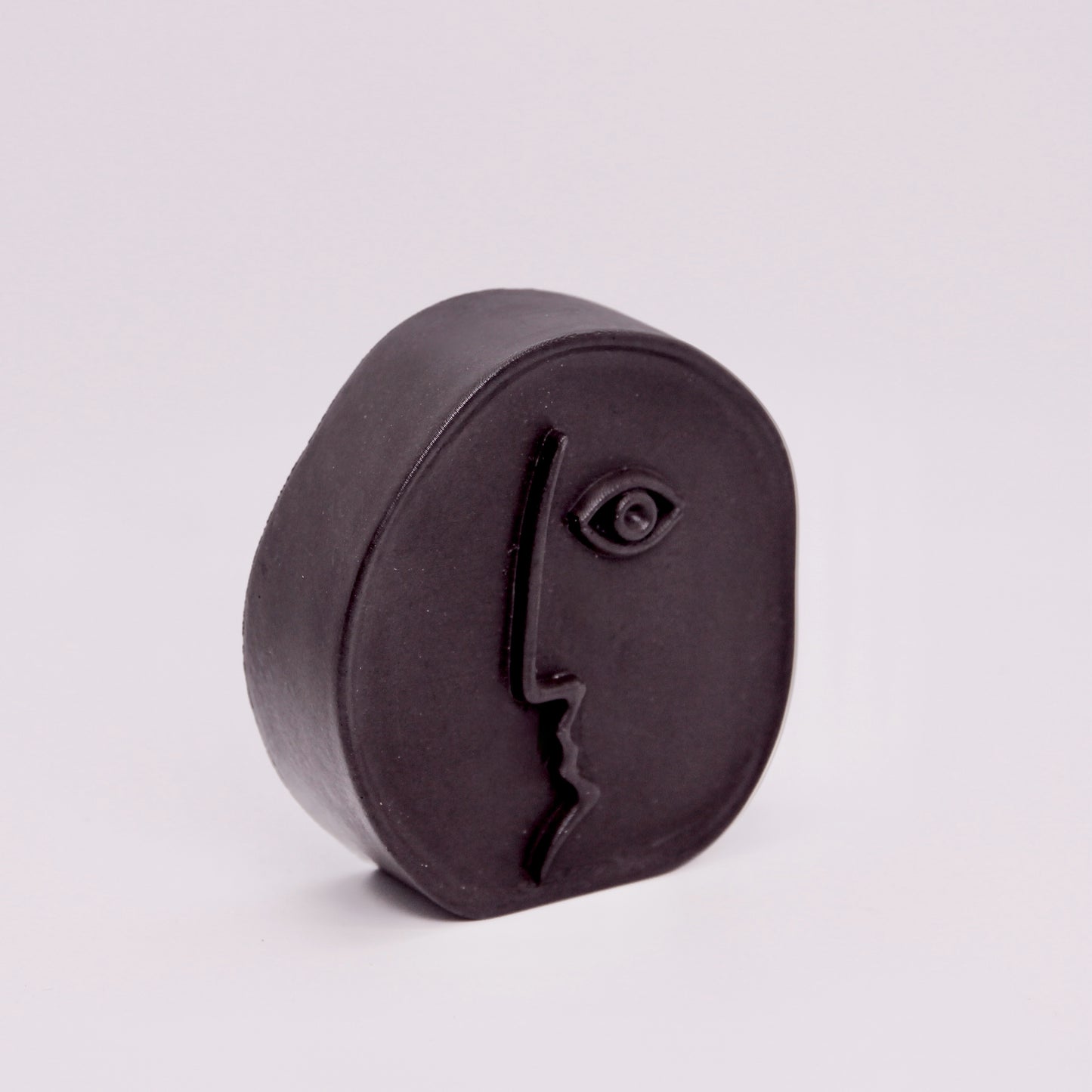 Concrete Face Mini Type II Sculpture - Black