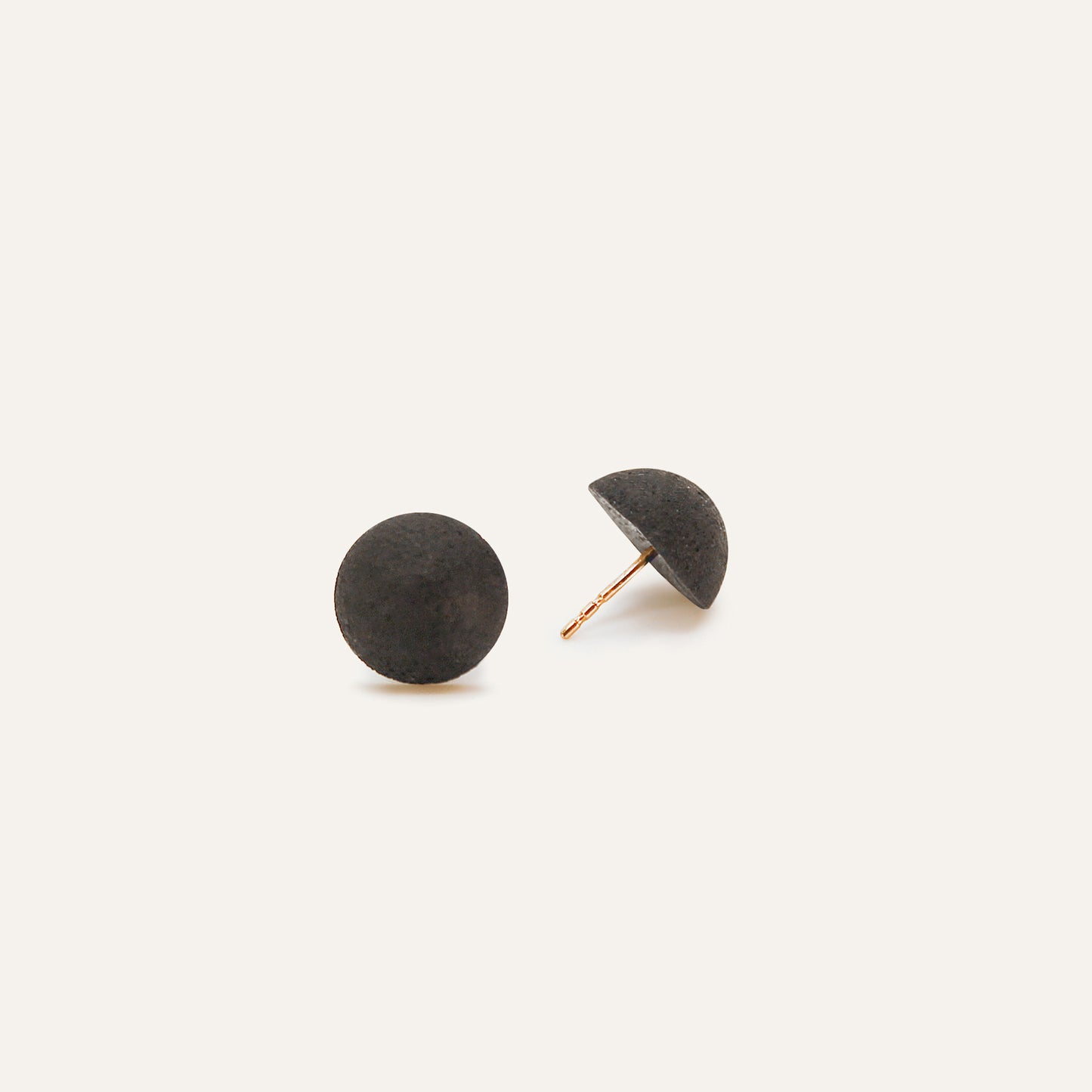 Concrete Sphere Studs - Black