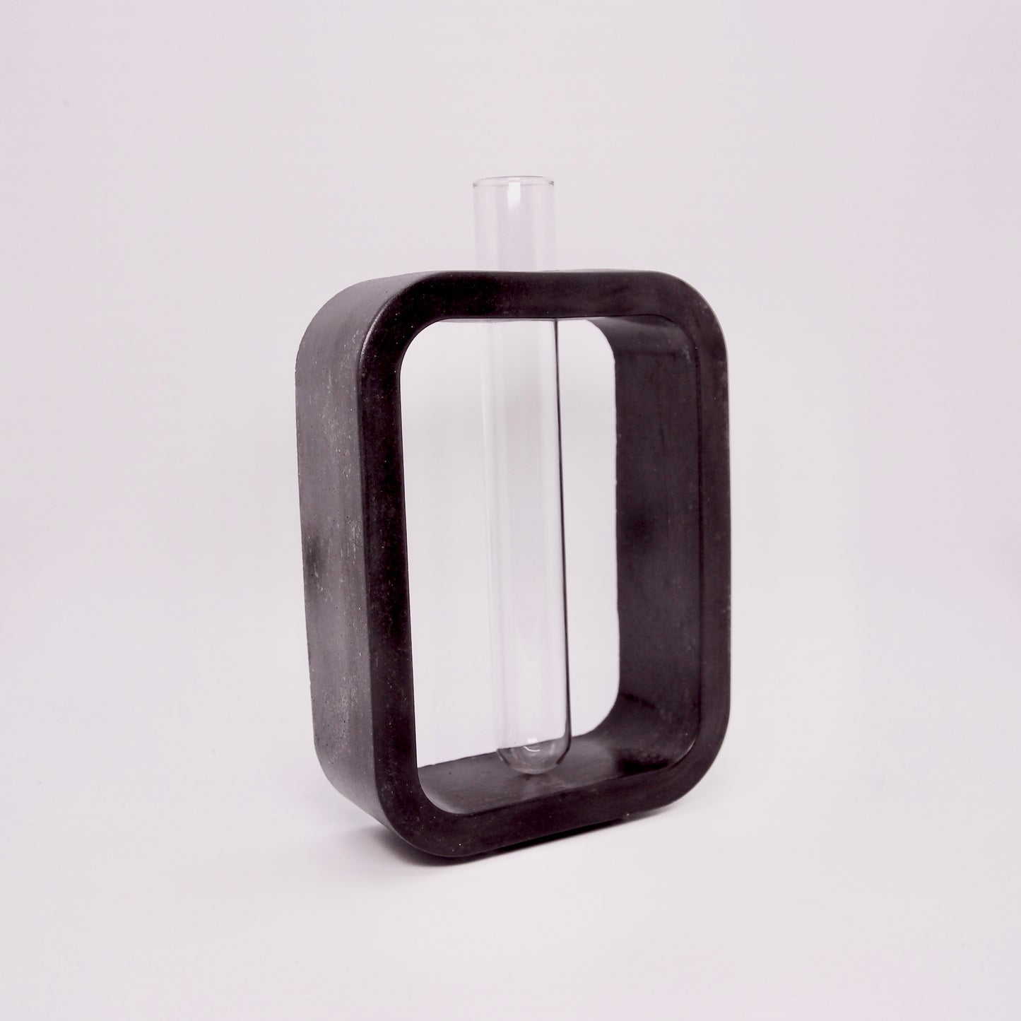 Concrete Rectangle Vase - Black