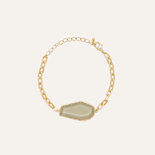 Gold Glass Gem Bracelet