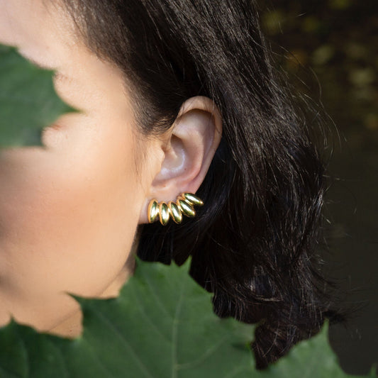 Golden Foliage Earrings