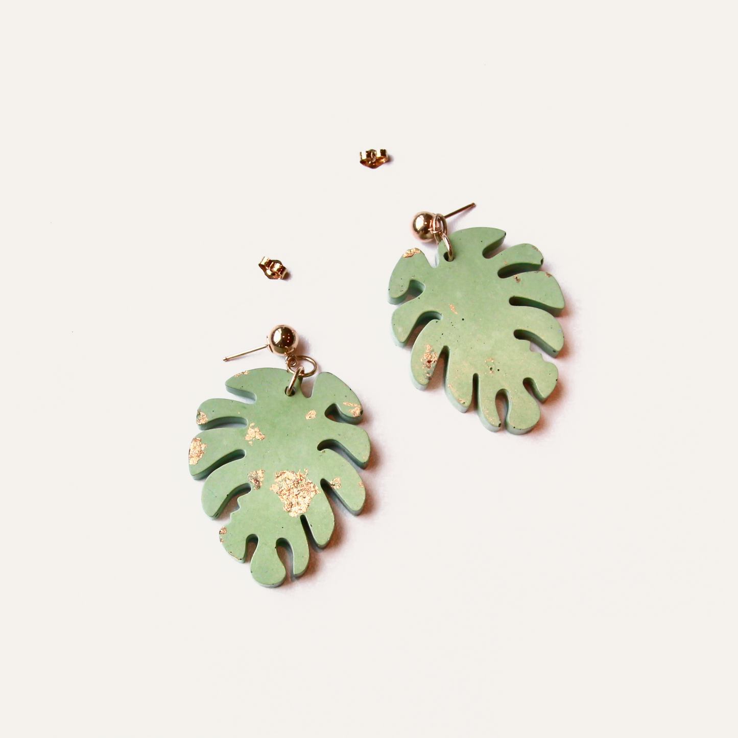 Palm Leaf Earrings - Green