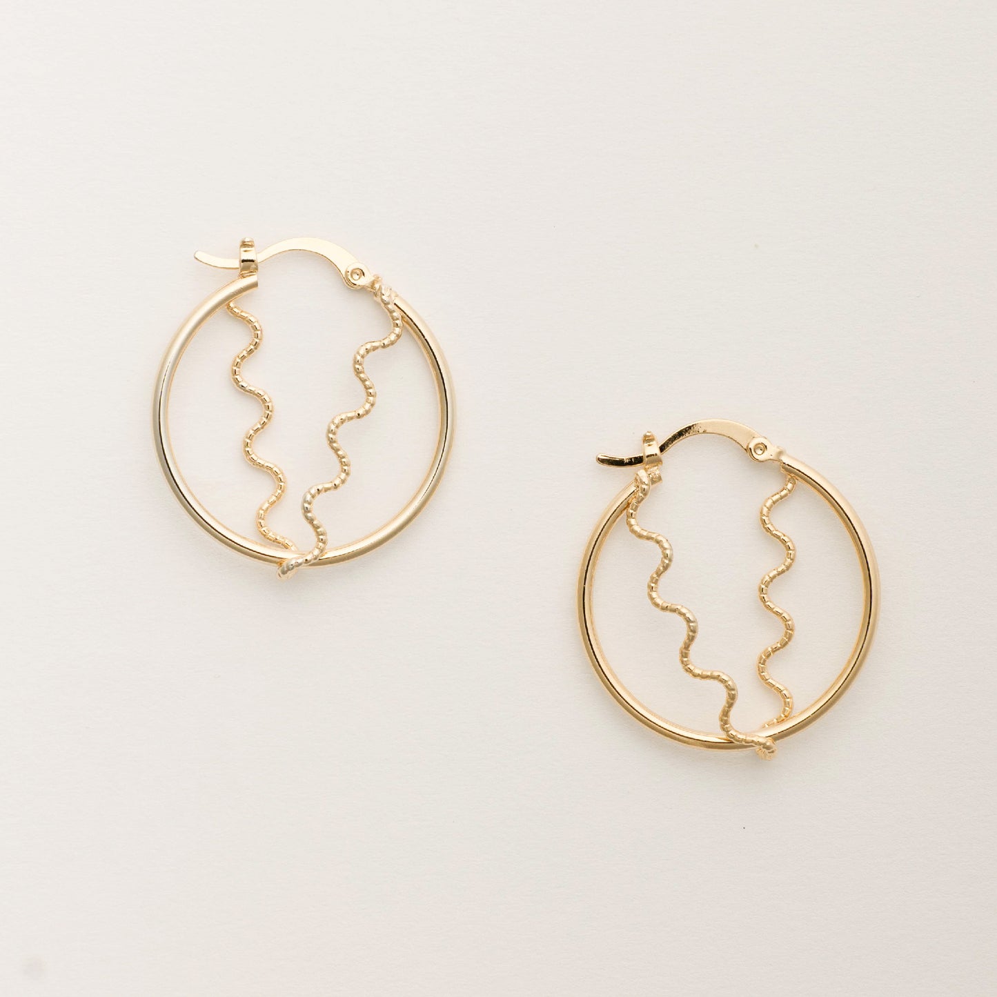 Wavy Circle Hoops