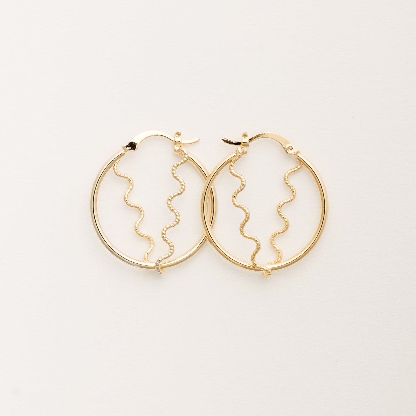 Wavy Circle Hoops